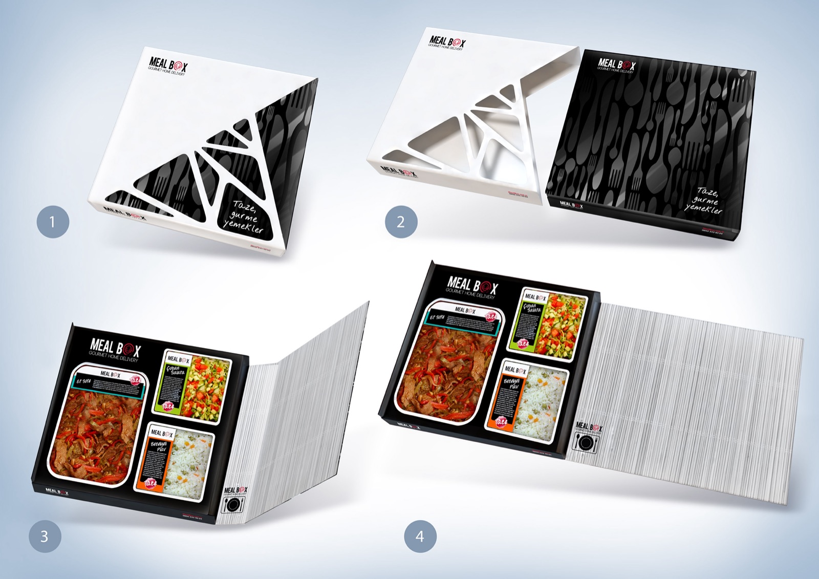 MealBox inner tray with the cover used as a table mat